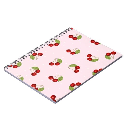 Cherry Fruit Pattern Notebook ノートブック (左側)