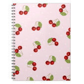 Cherry Fruit Pattern Notebook ノートブック (正面)