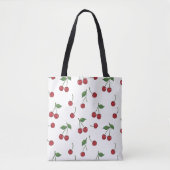 Cherry Fruit Repeat Pattern Design トートバッグ (正面)