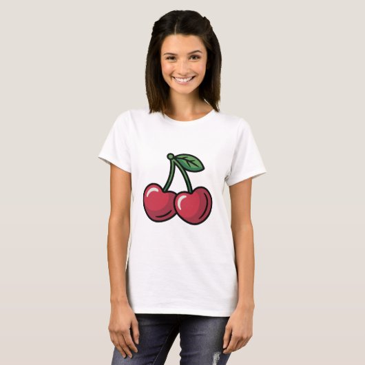 Cherry Hearts Tシャツ (正面フル)