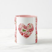 Cherry Kiss Heart Mug マグカップ (中央)