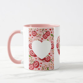 Cherry Kiss Heart Mug マグカップ
