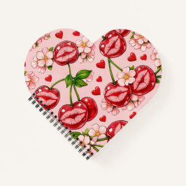 Cherry Kiss Heart Notebook ノートブック