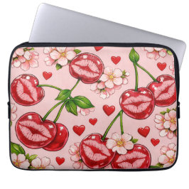 Cherry Kiss Laptop Sleeve ラップトップスリーブ