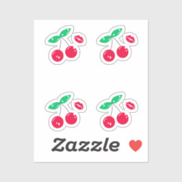 cherry kiss love  シール