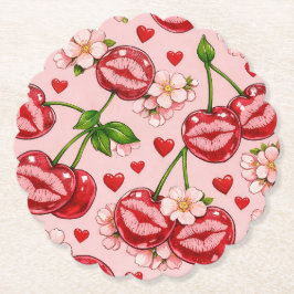 Cherry Kiss Paper Coaster ペーパーコースター