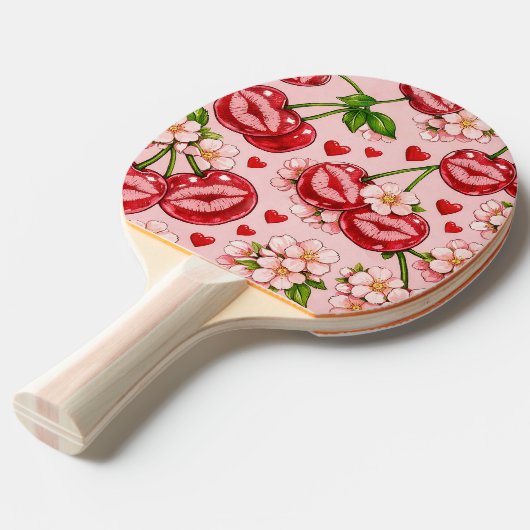 Cherry Kiss Ping Pong Paddle 卓球ラケット (正面アングル)