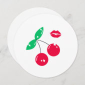 cherry kiss postal de amor  招待状 (正面/裏面)