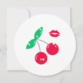 cherry kiss postal de amor  招待状 (正面)