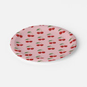 Cherry Kissed Baby Shower ペーパープレート (アングル)