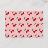 Cherry Kissed Baby Shower Books Request エンクロージャーカード (裏面)