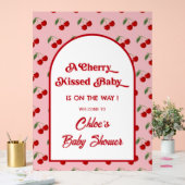 Cherry Kissed Baby Shower Welcome アクリルサイン (ウェディング)