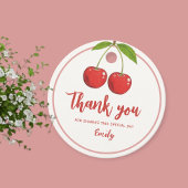 Cherry Labels for Thank You - for Themed Parties フェイバータグ