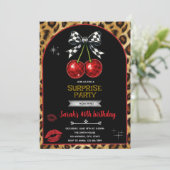 Cherry Leopard party Invitation 招待状 (スタンド正面)
