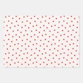 Cherry Love Letters Valentines Hearts Bows ラッピングペーパーシート (正面3)