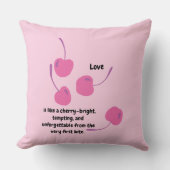 Cherry Love – Pop Art Cherries - Valentine’s Day クッション (正面)