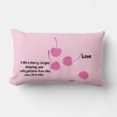 Cherry Love – Pop Art Cherries - Valentine’s Day ランバークッション (正面)