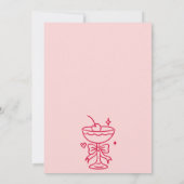 Cherry Martini Tying Up My Twenties 30th Birthday 招待状 (裏面)