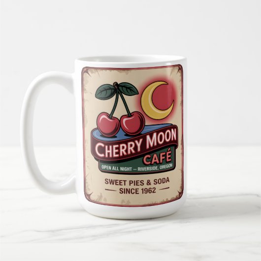 Cherry Moon Café コーヒーマグカップ (左)