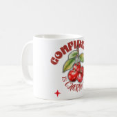 Cherry Mug – Cute Motivational Gift for Self-Love コーヒーマグカップ (正面左)