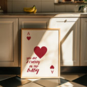 Cherry on top Ace of Hearts Wall Art Print ポスター