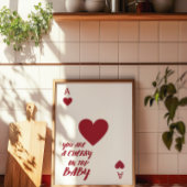 Cherry on top Ace of Hearts Wall Art Print ポスター