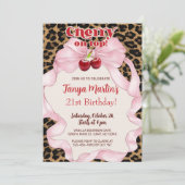 Cherry On Top adult woman birthday invitation. 招待状 (スタンド正面)