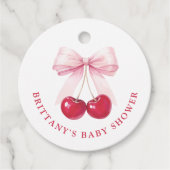 Cherry on Top Baby Shower フェイバータグ (正面)