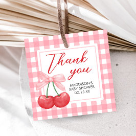 Cherry on Top Baby Shower フェイバータグ