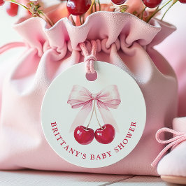 Cherry on Top Baby Shower フェイバータグ