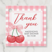 Cherry on Top Baby Shower フェイバータグ (正面)