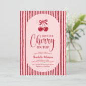 Cherry on Top Baby Shower 招待状 (スタンド正面)