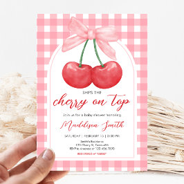 Cherry on Top Baby Shower 招待状