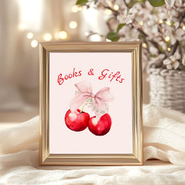 Cherry on Top Baby Shower Books & Gifts ポスター