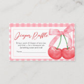 Cherry on Top Baby Shower Diaper Raffle エンクロージャーカード (正面)
