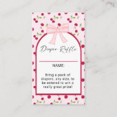 Cherry On Top Baby Shower Diaper Raffle Game エンクロージャーカード (正面)