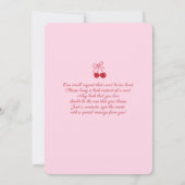 Cherry on Top Baby Shower Girl Invitation 招待状 (裏面)