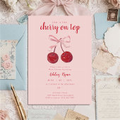 Cherry on Top Baby Shower Invitation 招待状
