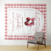 Cherry On Top Baby Shower Photo Backdrop タペストリー (インサイチュ(横))