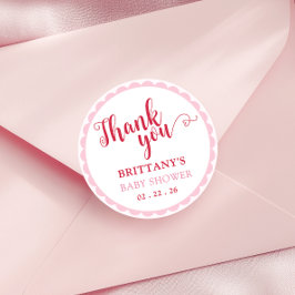 Cherry On Top Baby Shower Round Stickers ラウンドシール