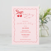 Cherry On Top Bachelorette Party invitation 招待状 (スタンド正面)