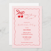 Cherry On Top Bachelorette Party invitation 招待状 (正面/裏面)