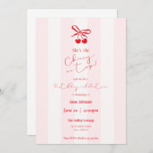 Cherry On Top Birthday Celebration Invitation 招待状 (正面/裏面)