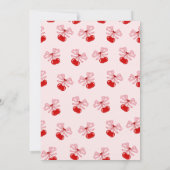 Cherry on Top Birthday Cherries 1st Birthday 招待状 (裏面)