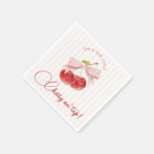 Cherry on Top Birthday Napkins スタンダードカクテルナプキン (角)
