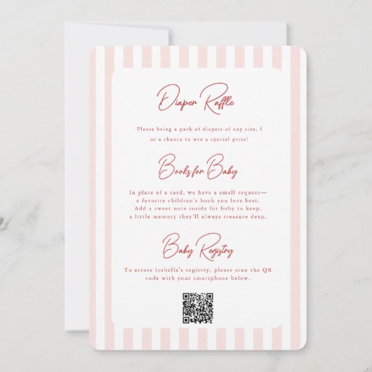 Cherry on Top  Bow All in One Couples Shower 招待状 (裏面)