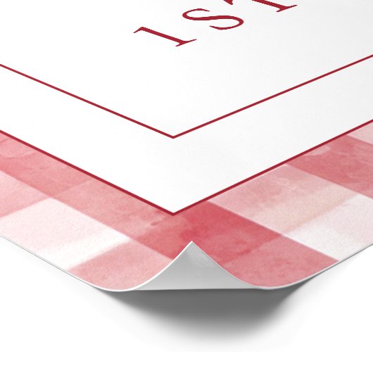 Cherry On Top Bow Birthday Welcome Sign ポスター (角)