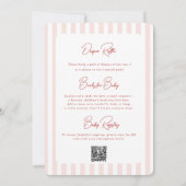 Cherry on Top Coquette All in One Baby Shower  招待状 (裏面)