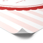 Cherry on Top Coquette Bow Baby Shower Welcome  ポスター (角)