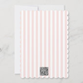 Cherry on Top Coquette Bow Pink Baby Shower  招待状 (裏面)